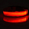 Светодиодный LED ошейник Lesko Red L USB светящийся для собак и котов