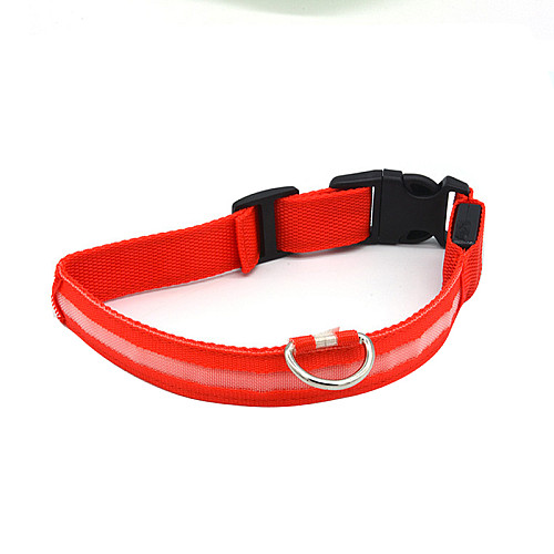 Світлодіодний LED ошийник Lesko Red M USB світиться для собак і котів
