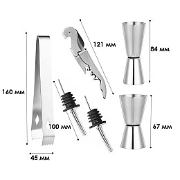 Набір для бару Creation KK11-16 з підставкою 11 предметів (11887-68997)