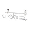Металлическая подставка для цветов и вазонов Adore Décor 12х16х51 см Белый