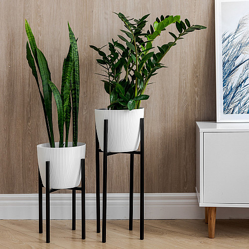 Комплект металевих підставок для квітів та вазонів Adore Décor Британські 2 шт Чорний