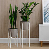 Комплект металлических подставок для цветов и вазонов Adore Décor Британские M/S 2 шт Белый