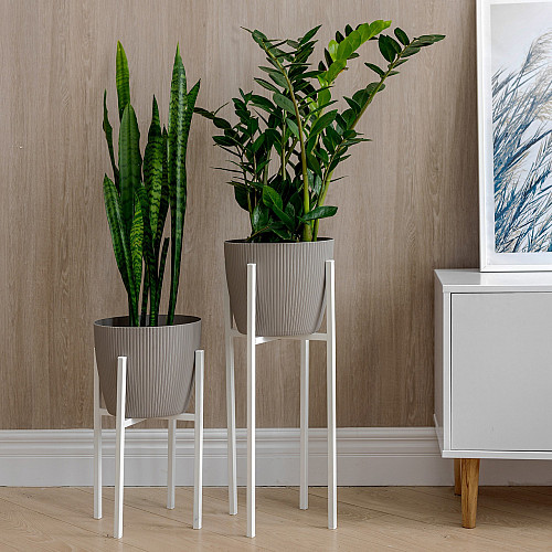 Комплект металлических подставок для цветов и вазонов Adore Décor Британские M/S 2 шт Белый
