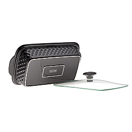 Марміт прямокутний із підставкою Kamille 1,4 л Чорний (KM-6420)