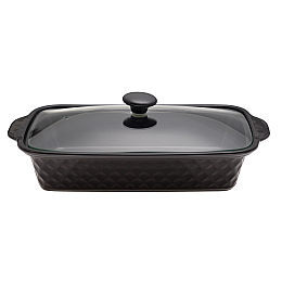 Марміт прямокутний з підставкою Kamille 2,5 л Чорний (KM-6421)