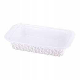 Марміт прямокутний з підставкою Kamille 1,3л Білий (KM-6416)