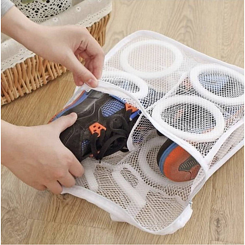Мешок - чехол Insneakers мешок для стирки обуви 28*24.5*8 см Белый