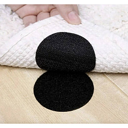 Фиксаторы Липучки универсальные противоскользящие Choice для ковра покрывала диванных подушек 5 штук Черный