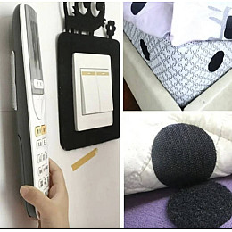 Фиксаторы Липучки универсальные противоскользящие Choice для ковра покрывала диванных подушек 5 штук Черный