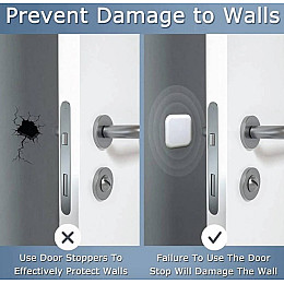 Отбойник ограничитель от удара самоклеящийся Choice силиконовый Квадрат 1 штука Белый