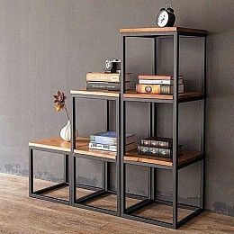 Стелаж металевий I loft you 90х30х90 см Чорний (2047832672)