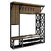 Прихожая I loft you 1900х1700х400 см Черная (2071766100)