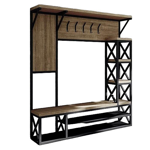 Прихожая I loft you 1900х1700х400 см Черная (2071766100)