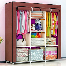 Тканинна складна шафа для одягу та взуття 175х130х45 см OPT-TOP Storage Wardrobe 88130 AN (1756374602)