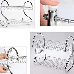 Стойка для сушки посуды Kitchen Storage rack нержавеющая сталь (1756374704)