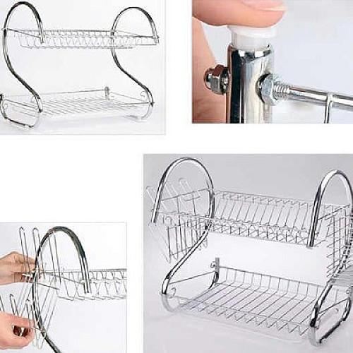 Стойка для сушки посуды Kitchen Storage rack нержавеющая сталь (1756374704)