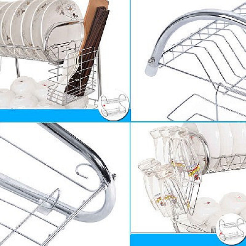 Стойка для сушки посуды Kitchen Storage rack нержавеющая сталь (1756374704)