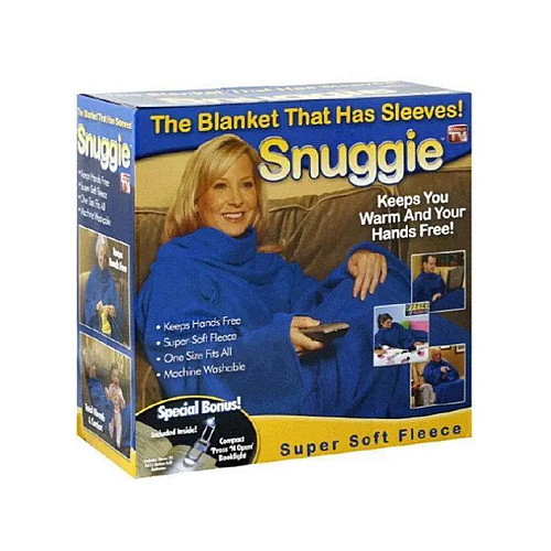 Плед с рукавами OPT-TOP Snuggie Blanket синий (1756375291)