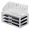 Настільний акриловий органайзер для косметики OPT-TOP Cosmetic Storage Box на 3 дверей (1756375357)