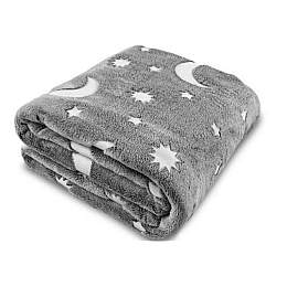 Плед светящейся горящей звезды OPT-TOP Blanket день/ночь 120х150 см Grey (1756375703)