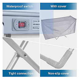 Электрическая сушилка для вещей для дома Rainberg с подогревом 18-канальная (2103354308)