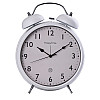 Настольные часы с будильником Lugi 20,5см на батарейке белые (HP220W)