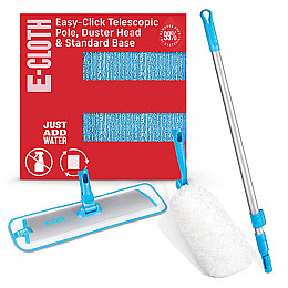 Набір швабра для миття підлоги + насадка для пилу 2 в 1 e-Cloth Easy-Click Telescopic Pole+ Duster head 743541