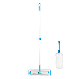 Набір швабра для миття підлоги + насадка для пилу 2 в 1 e-Cloth Easy-Click Telescopic Pole+ Duster head 743541