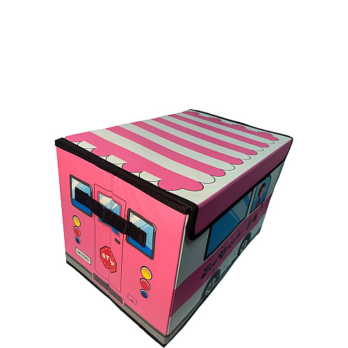 Ящик для хранения игрушек и вещей автобус розовый ice cream HMD 216-10228678