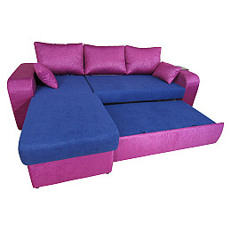 Диван кутовий Конрад МАКСІ МЕБЛІ Помірно-синій/Пурпурний (10361)