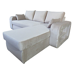 Диван кутовий Конрад МАКСІ МЕБЛІ Димчасто-білий (10362)