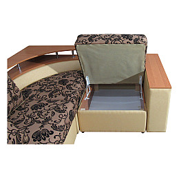 Диван кутовий Монтерей МАКСІ МЕБЛІ Каштановий з малюнком (10403)