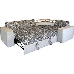 Диван кутовий Монтерей МАКСІ МЕБЛІ Каштановий з малюнком (10403)