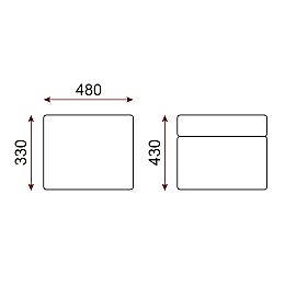 Пуф Робер МАКСИ МЕБЕЛЬ Фиолетовый/Светлый синий (10406)