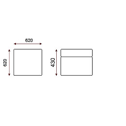Пуф Робер Big МАКСИ МЕБЕЛЬ Сине-серый (10408)