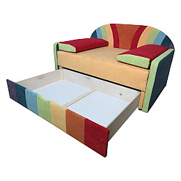 Детский диван Радуга МАКСИ МЕБЕЛЬ Разноцветный (основа-золотистый) (10409)