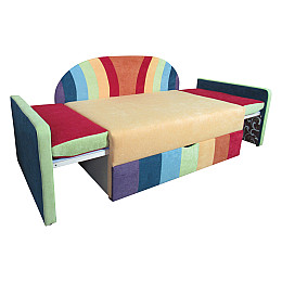 Детский диван Радуга МАКСИ МЕБЕЛЬ Разноцветный (основа-золотистый) (10409)