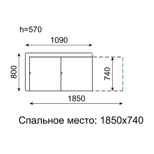 Детский диван Эльф МАКСИ МЕБЕЛЬ Пастельно-зеленый/белый (10414)