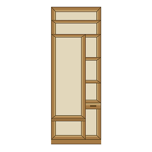Прихожая Дарья Секция 0,8 м (крыша 16 мм) МАКСИ МЕБЕЛЬ Дуб сонома (5102783)