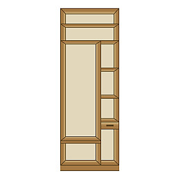 Передпокій Дарина Секція 0,8 м (дах 16 мм) (плюс) МАКСІ МЕБЛІ Дуб сонома (5102784)