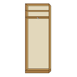 Передпокій Дарина Шафа 0,8 м 2-х дверна дзеркальна (дах 32 мм) МАКСІ МЕБЛІ Венге магія/Дуб молочний (5102787)