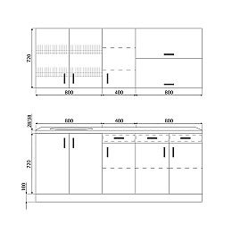 Кухня Грета 2000 МАКСИ МЕБЕЛЬ Серый/Ваниль (5103006)
