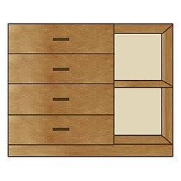 Комод Олимп (плюс) с крашеными МДФ фасадами МАКСИ МЕБЕЛЬ Дуб сонома/Белый (5103171)