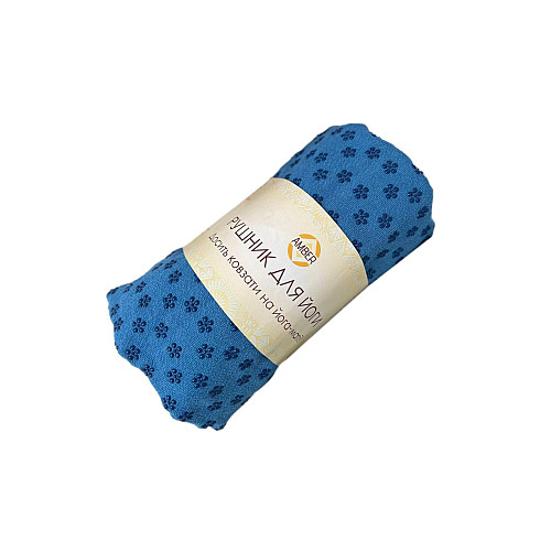 Полотенце для йоги из микрофибры Amber синий 183x62x0.3 см
