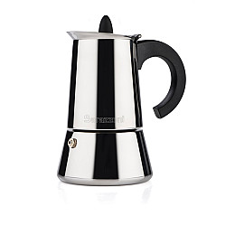 Гейзерна кавоварка Barazzoni La Caffettiera на 4 чашки сірий (1520)