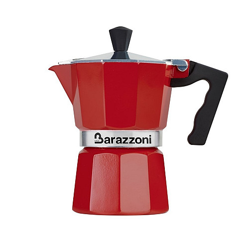Гейзерная кофеварка Barazzoni La Caffettiera на 3 чашки красный (1521)