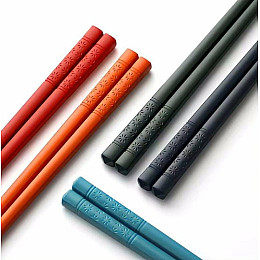 Набор из 5 пар многоразовых антискользящих суши палочек Urbankit разноцветные