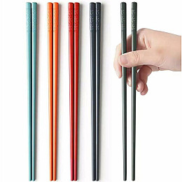 Набор из 5 пар многоразовых антискользящих суши палочек Urbankit разноцветные