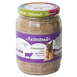 Влажный корм для собак Леопольд Мясной корм с ягненком 670г банка 6шт/уп