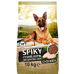 Сухий корм для собак Spiky зі смаком курятини 10 кг